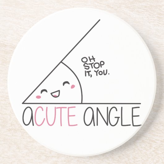 Dessous de verre de grès d'angle aigu (Devant)