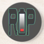 DESSOUS DE VERRE de grès de batterie RIP (Devant)