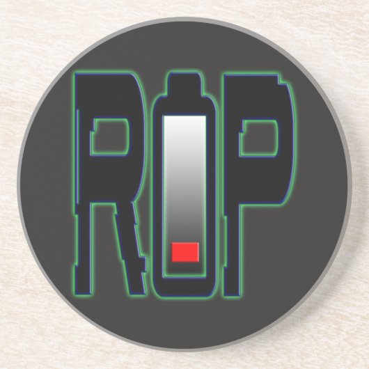 DESSOUS DE VERRE de grès de batterie RIP (Devant)