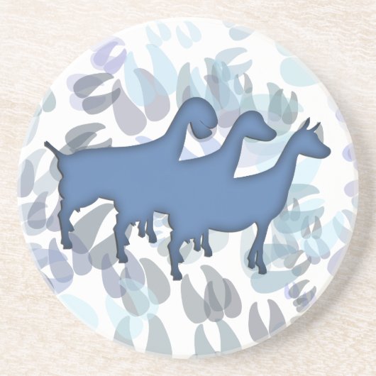 Dessous de verre de grès de chèvre laitière (Devant)
