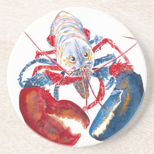 DESSOUS DE VERRE DE GRÈS DE HOMARD DE LIBERTÉ (Devant)