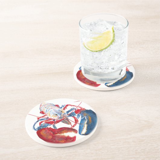 DESSOUS DE VERRE DE GRÈS DE HOMARD DE LIBERTÉ (Côté)