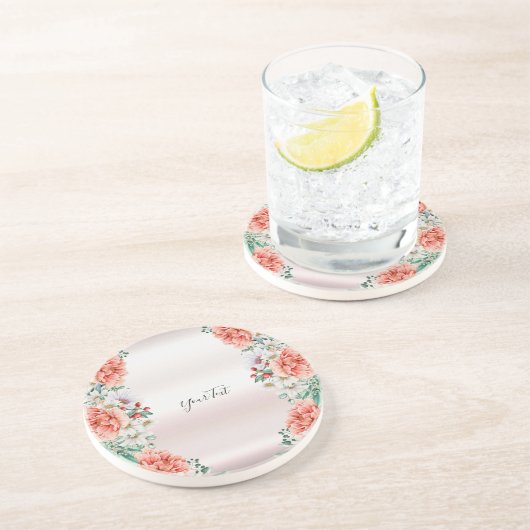 Dessous de verre de grès de la tourbe d'aquarelle (Côté)