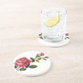 Dessous de verre de grès de rose rouge (Côté)