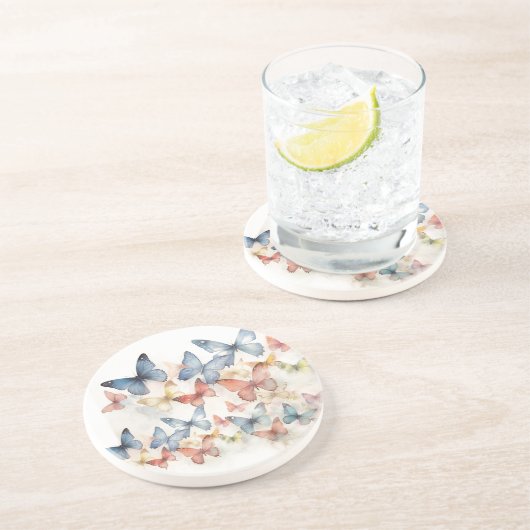 Dessous de verre de grès d'échauffement de papillo (Côté)