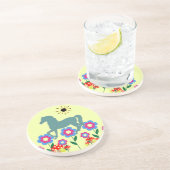 Dessous de verre de grès des chevaux (Côté)