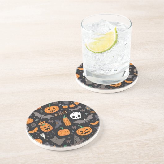 Dessous de verre de grès d'Halloween (Côté)