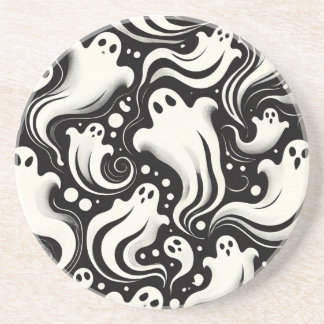 Dessous de verre de grès d'Halloween Ghoely