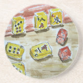 Dessous de verre de grès d'heure-milliampère Jongg (Devant)