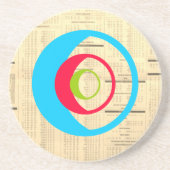 dessous de verre de grès d'impression de nouvelles (Devant)