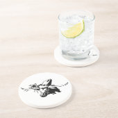 Dessous de verre de grès du Texas Longhorn (Côté)