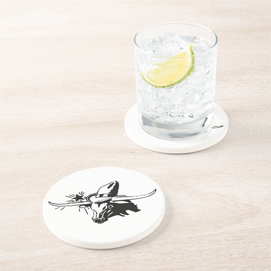 Dessous de verre de grès du Texas Longhorn (Côté)