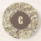 Dessous de verre de grès en grès Brown de dérive d (Devant)