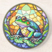Dessous de verre de grès en grès de grenouille en (Devant)