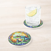 Dessous de verre de grès en grès de grenouille en (Côté)