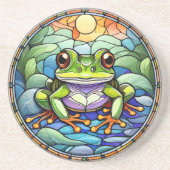 Dessous de verre de grès en grès de grenouille en (Devant)