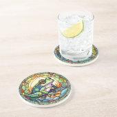 Dessous de verre de grès en grès de grenouille en (Côté)