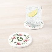 Dessous de verre de grès en grès de Monogramme Flo (Côté)