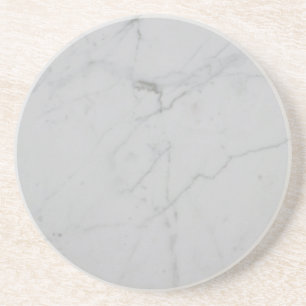 Dessous de verre de grès en pierre de marbre gris