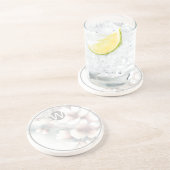 Dessous de verre de grès en pierre de taille en fl (Côté)