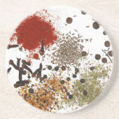 Dessous de verre de grès épice de vie (Devant)