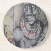 Dessous de verre de grès Hakuna Matata Masai (Devant)