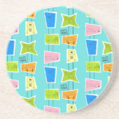 Dessous de verre de grès kitsch atomique rétro (Devant)