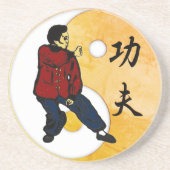 Dessous de verre de grès Kung Fu (Devant)