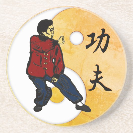Dessous de verre de grès Kung Fu (Devant)
