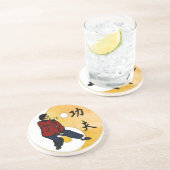 Dessous de verre de grès Kung Fu (Côté)