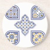 Dessous de verre de grès marocain Zellij - Elegant (Devant)