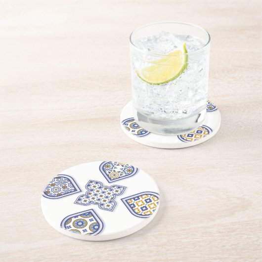 Dessous de verre de grès marocain Zellij - Elegant (Côté)