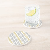 Dessous de verre de grès Motif argent et or (Côté)