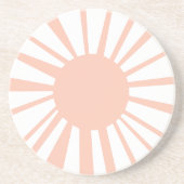Dessous de verre de grès Motif de corail blanc (Devant)