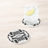 Dessous de verre de grès noir et gris Navajo (Côté)