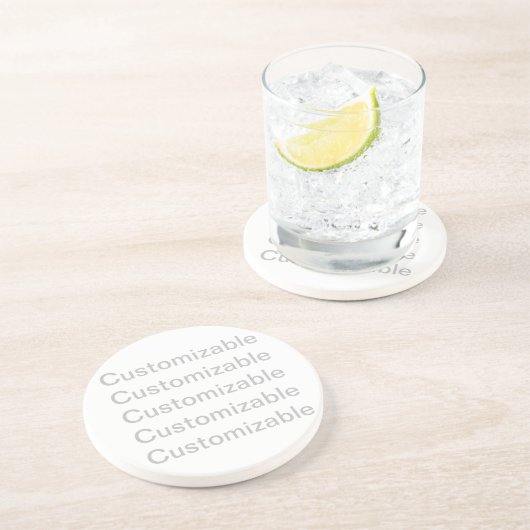 Dessous de verre de grès personnalisable (Côté)