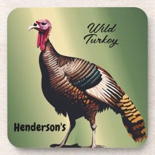 Dessous de verre de grès personnalisable Wild Turk