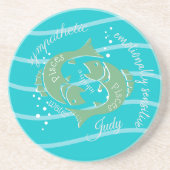 Dessous de verre de grès Pisces (Devant)
