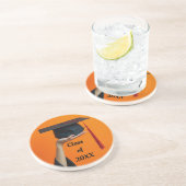 Dessous de verre de grès rond de la casquette de g (Côté)