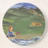 Dessous de verre de grès : Thème de printemps (Devant)