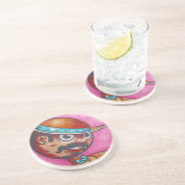 Dessous de verre de grès - Tik-Tok (Côté)