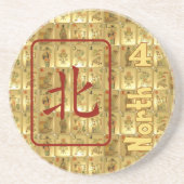 Dessous de verre de grès - vent du nord (Devant)