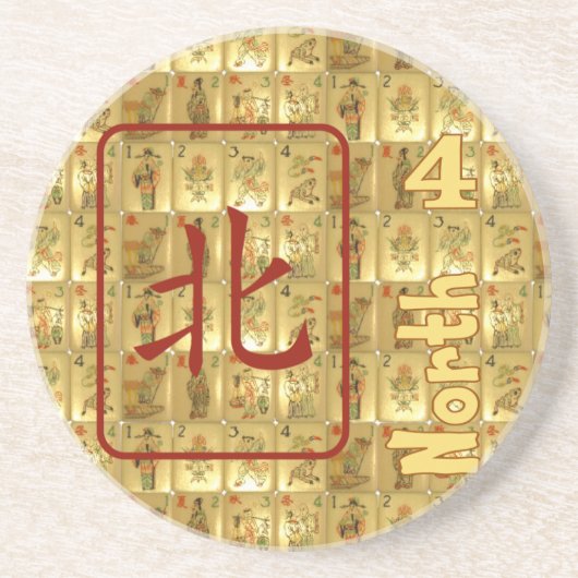 Dessous de verre de grès - vent du nord (Devant)