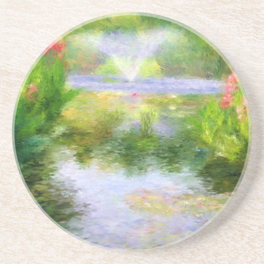 Dessous de verre de jardin de l'eau de Monet (Devant)