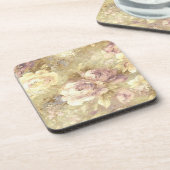 Dessous de verre de jardin rose (Côté gauche)