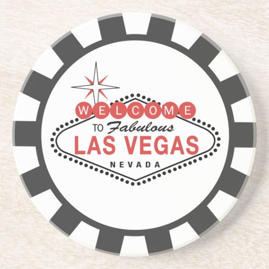 Dessous de verre de jeton de poker de Las Vegas (Devant)