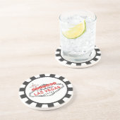 Dessous de verre de jeton de poker de Las Vegas (Côté)