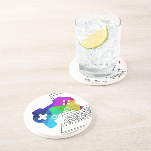 dessous de verre de jeu en grès (Côté)