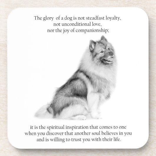 Dessous de verre de Keeshond (Devant)