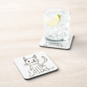 Dessous de verre de Kitty Peint - Ensemble de 6 (Côté Droit)
